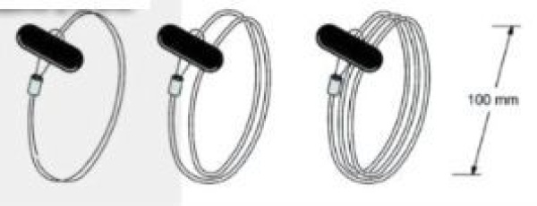 Antal Dyneema Snap Loop, Type Triple, Ø=5mm, L=700mm, A