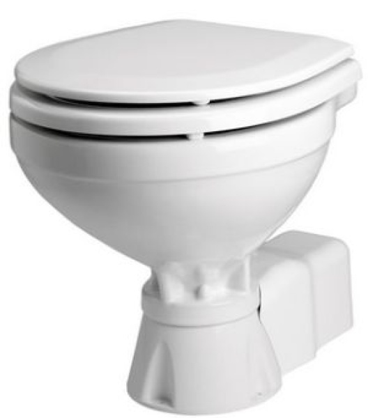 Johnson Pump AquaT Silent Premium-Electric Toilette, Niedriges Modell, 24 V 10A