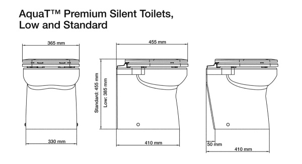 Johnson Pump AquaT Silent Premium-Electric Toilette, Standard, 12 V 16A 24,5kg - Zusatzbild 4
