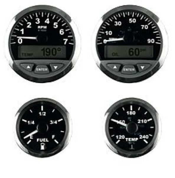 allpa Matrix Wasserdruckanzeiger 40PSI, 2, Schwarz mit