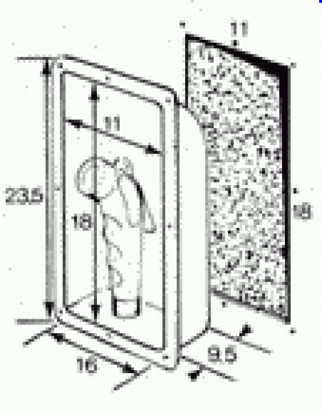 Kunststoff Einbaukasten  235x160mm