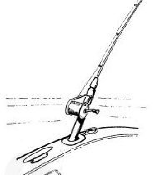 Angelrutenhalter mit wasserdichter Büchse, schwarz