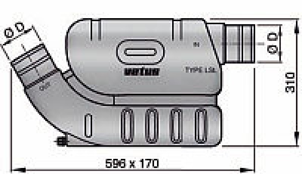 Vetus Kunststoff-Wassersammler LSL60 Ø60mm