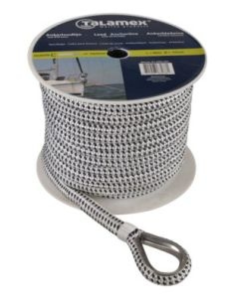 Ankerleine Polyester geflochten mit Blei 12mm 20m