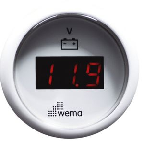 VOLTMETER LED WEISS