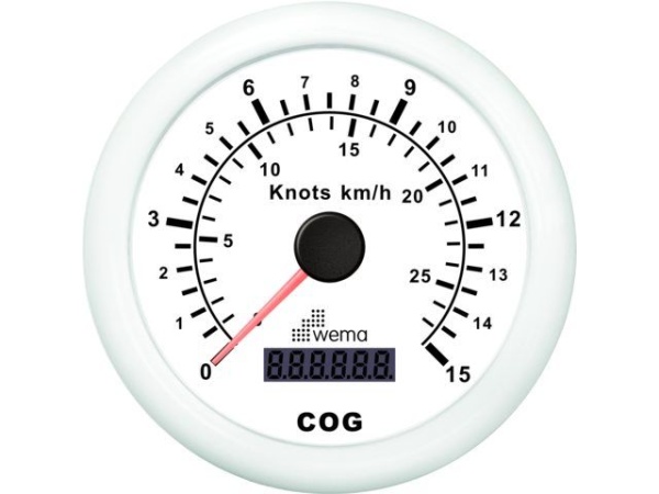 GPS Tachometer Wema 15 Knoten schwarz