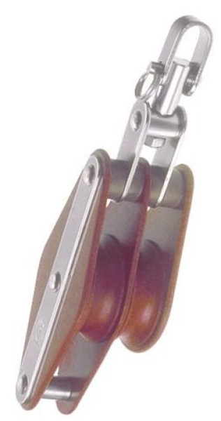 Blöcke 2-scheibig mit Wirbel und Hundsfott 50mm