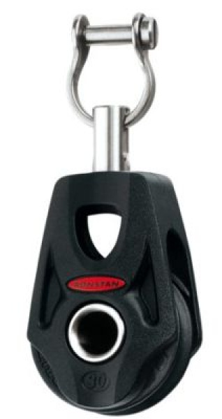 Orbit Block, 1-scheibig, geschlitzter Wirbelschäkel, Hundsfott-Option