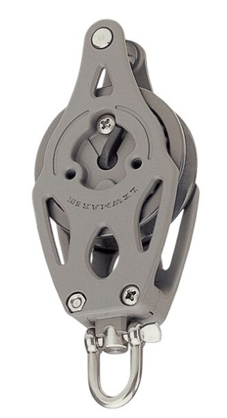 Lewmar® Synchro Control Einfachblock 1-scheibig mit Ratsche und Hundsfott