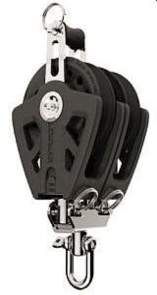 Lewmar® Synchro Control Doppelblock 2-scheibig mit Hundsfott, 50mm