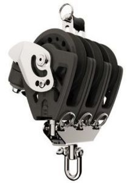 Lewmar® Synchro Control Dreifachblock 3-scheibig mit Hundsfott und Klemme, 50mm