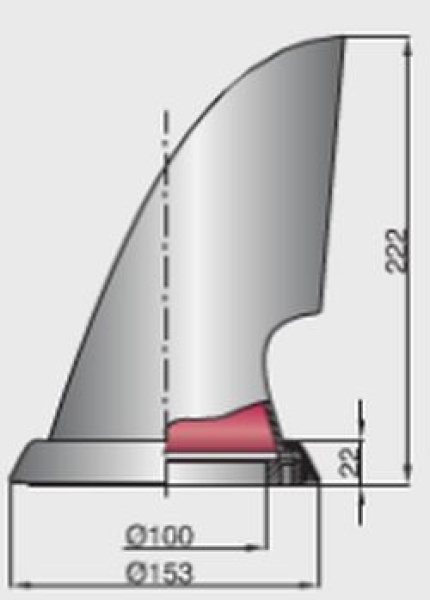 Vetus Windhutze Typ-Marin, rund, 100mm