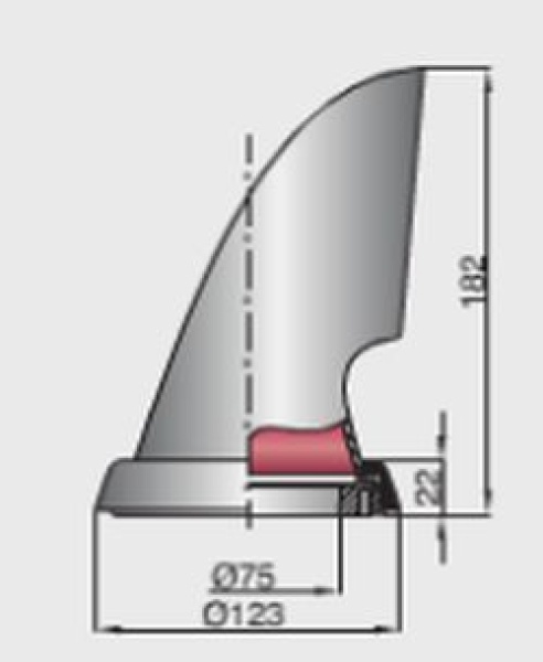 Vetus Windhutze Typ-Marin, rund, 75mm
