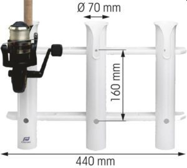 3 Angelrutenhalter Ø70 mm