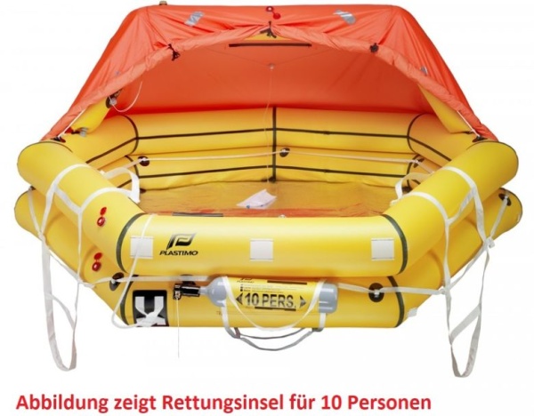 Rettungsinsel TRANSOCEAN für 8 Personen Tasche, Versorgungspaket