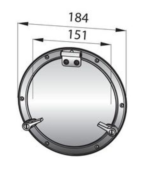Bullaugen Typ PQ, ​​​​​​​Ø184/151 mm