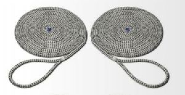 TAIFUN®- Festmacher-Set von Seilflechter 12mm, weiß/schwarz