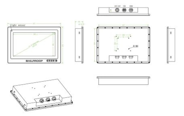 Sailproof STS15 Wasserdichter 15"-Touchscreen