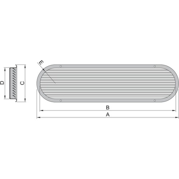 Vetus Lamellengitter Belüfter SSVL090