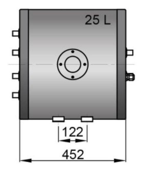 Doppelspiralboiler WHT025, Frischwasser 25L