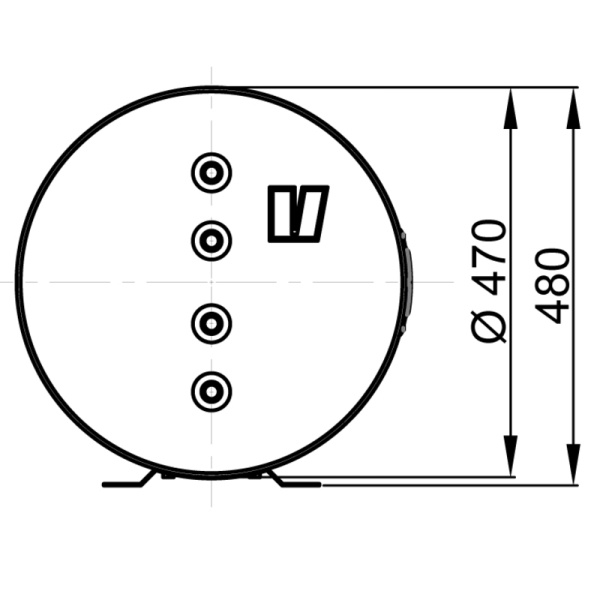 Vetus Doppelspiral-Wasserboiler – 100 L