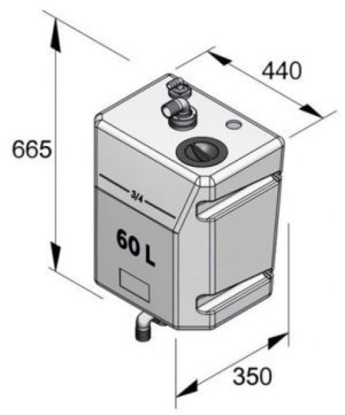 Vetus Schmutzwassertank 60 l