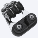 Dreifachblock mit Schotklemme, Bügel Ø: 6mm