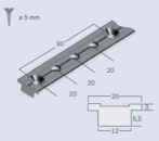 T-Profil Schiene 20 x 3 mm, Länge: 30cm