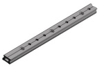 Travellerschiene flach mit extra Bohrungen, 100cm