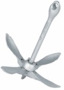 3 - 4 Meter 4 kg Klappanker mit 30 Meter 8 mm Ankerleine und Schäkel
