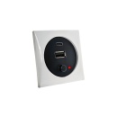 Batsystem USB A und C mit Schalter Weiß