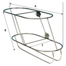 NIRO Fenderkorb, schräges Modell für 2 Fender (rechts)