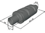 Kunststoff-Schalldämpfer Vetus DEMPMP100, Ø102mm