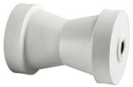 Mittlere Kielrolle mit Kunststoffkern, weiß 130 mm