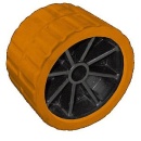 Kielrolle, orange 75 mm Ø Bohrung 15 mm