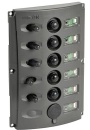 Schalttafel m. automatischen Sicherungen u. 2-LED, 5 Schalter