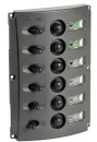 Schalttafel m. automatischen Sicherungen u. 2-LED, 6 Schalter