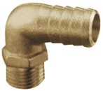 90° Schlauchanschluss aus Messing 3/8" 15 mm
