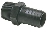 Schlauchanschluss Außen Polykarbonat schwarz 1/2"