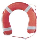 Hufeisen-Rettungsring mit Zulassung ausgeschäumt mit Polyurethan Ø 35x60cm