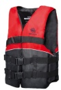 Wasserskiwesten Dominator Junior Für Körpergewicht 25-40kg Rot fluo./schwarz