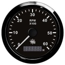 Drezahlmesser 0-3000 U/min schwarz/schwarz