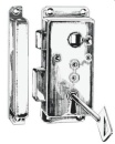 Schloß Messing, verchromt RX innen 110x45 mm