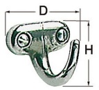 Haken Edelstahl, poliert 25x25 mm