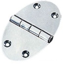 Schanier, oval 56x90 mm Stiftbefestigung 2 mm