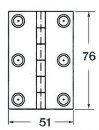 Scharnier rechteckig 76x51mm