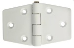 Scharnier verstärktes Nylon, weiß 98x65 mm
