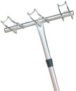 Angelrutenhalter aus Edelstahl f. 3 Angelruten (rechts)