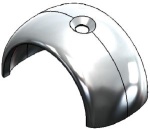 Endstück aus ABS, weiß 55 mm