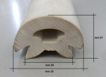 Erhöhtes PVC-Keder, grau abweichend vom Bild für E4448510